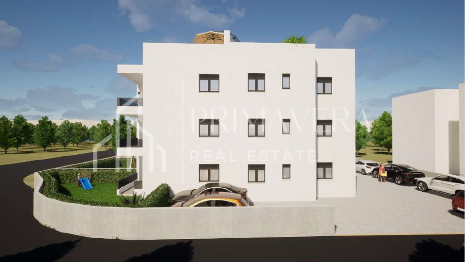 Pakoštane, new building, apartment on the 2nd floor with a roof terrace