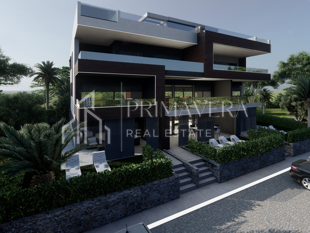Zaton, a luxury new building 2nd row to the sea, GROUNDFLOOR WITH A GARDEN - S2