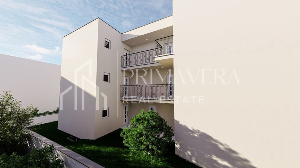 Zadar&sol;Crvene ku&cacute;e&comma; novogradnja&comma; dvosobni stan S2&comma; prizemlje&comma; vrt