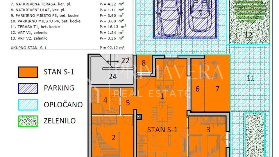 Posedarje, new building, apartment on the ground flor, sea view!