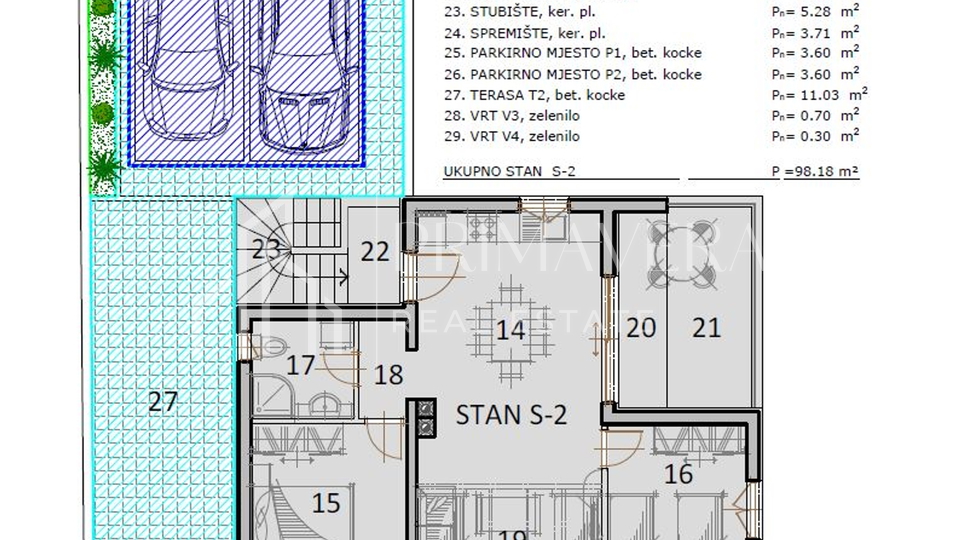 Posedarje, a newly built house with 2 apartments and a beautiful sea view!