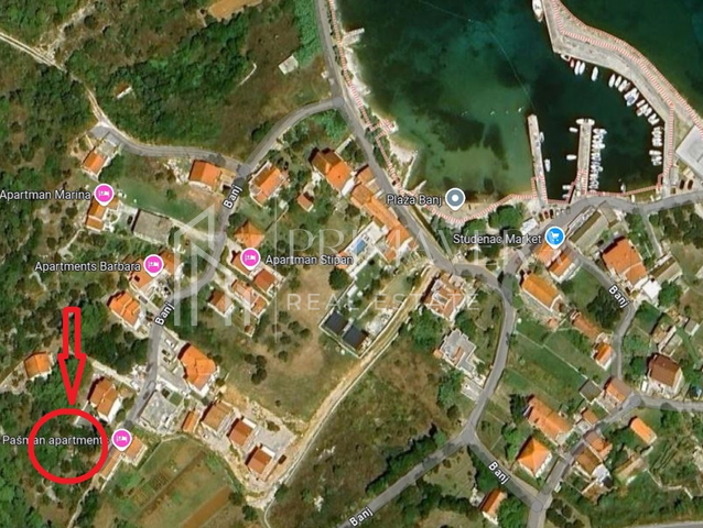 Banj, Pašman, building plot near the beach, 931 m2