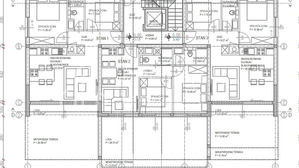 Zaton, a luxury new building 2nd row to the sea, GROUNDFLOOR WITH A GARDEN - S1