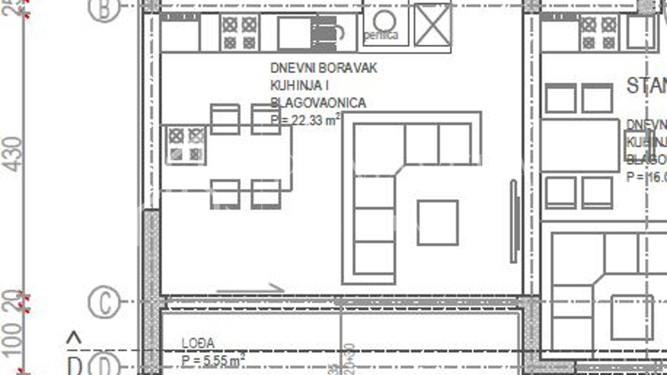 Zaton, a luxury new building 2nd row to the sea, GROUNDFLOOR WITH A GARDEN - S1