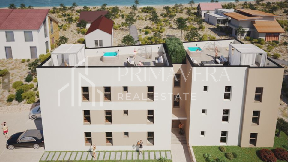 Sukošan, new building only 70m from the sea, sea view, apartment S4, 1st floor