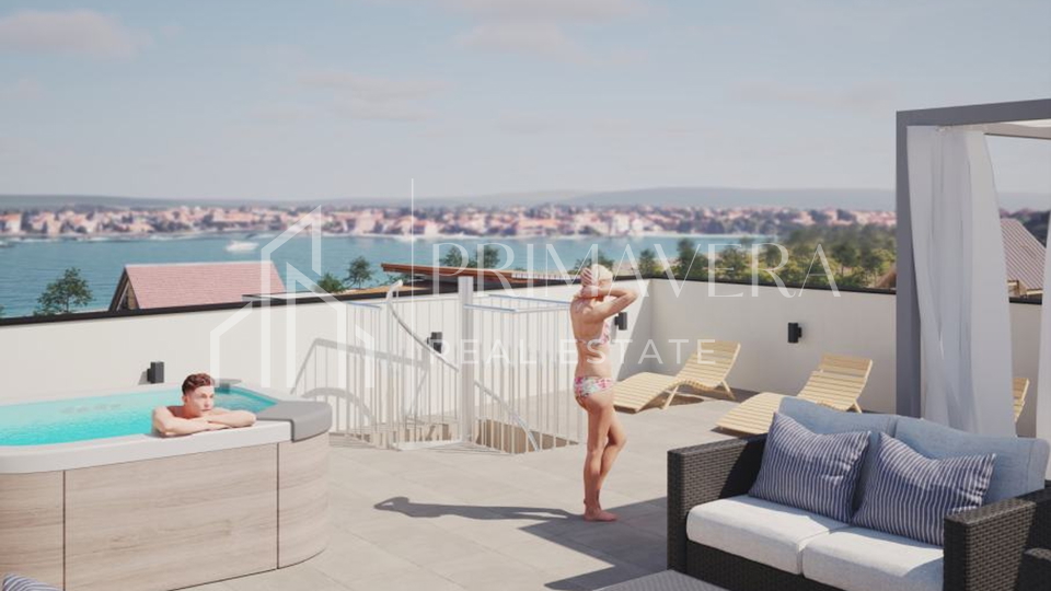 Sukošan, new building only 70m from the sea, sea view, apartment S4, 1st floor