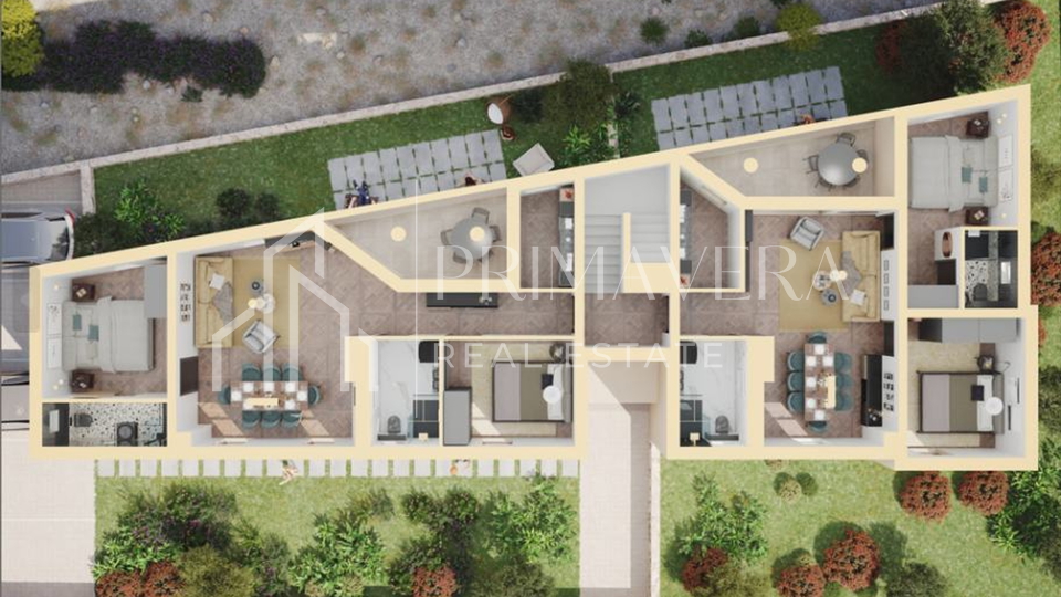 Sukošan, new building only 70m from the sea, sea view, apartment S3, 1st floor
