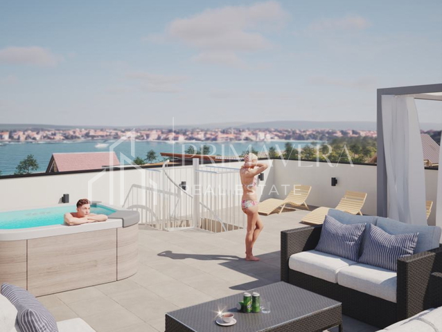 Sukošan, new building only 70m from the sea, sea view, penthouse with a roof terrace, S6