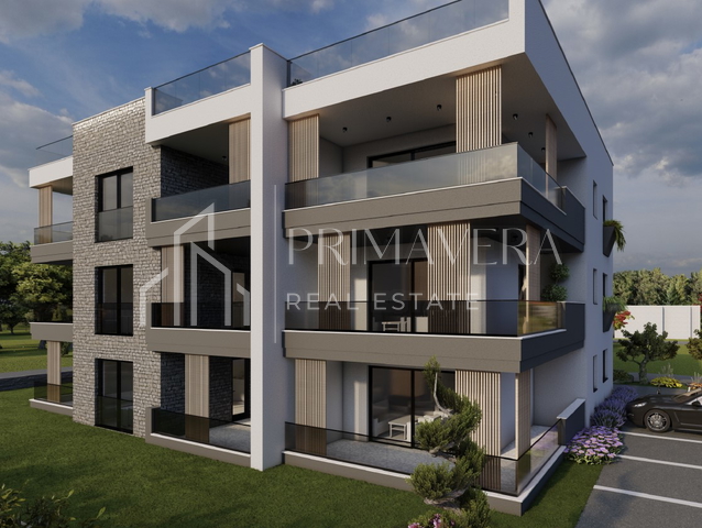 Zadar - Vidikovac, dvosoban stan s vrtom u novogradnji, 86,03 m2, S1