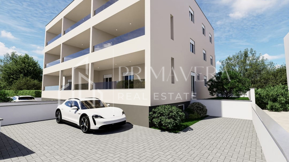 Zadar&sol;Crvene ku&cacute;e&comma; novogradnja&comma; jednosobni stan S3&comma; 1&period;kat&comma; pogled na more