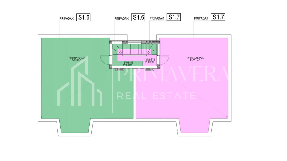 Zadar/Plovanija, new building, a three bedroom apartment, 2nd floor S6, 94,33 m2