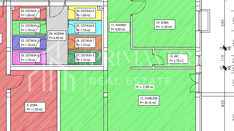 Zadar&sol;Crvene ku&cacute;e&comma; novogradnja&comma; dvosobni stan S2&comma; prizemlje&comma; vrt