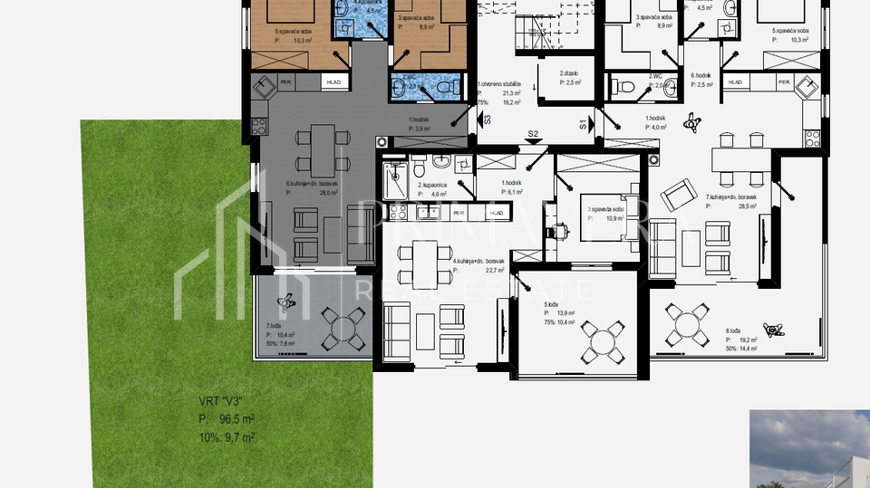 Zadar - Vidikovac&comma; dvosoban stan s velikim vrtom u novogradnji&comma; 80&comma;91 m2&comma; S3