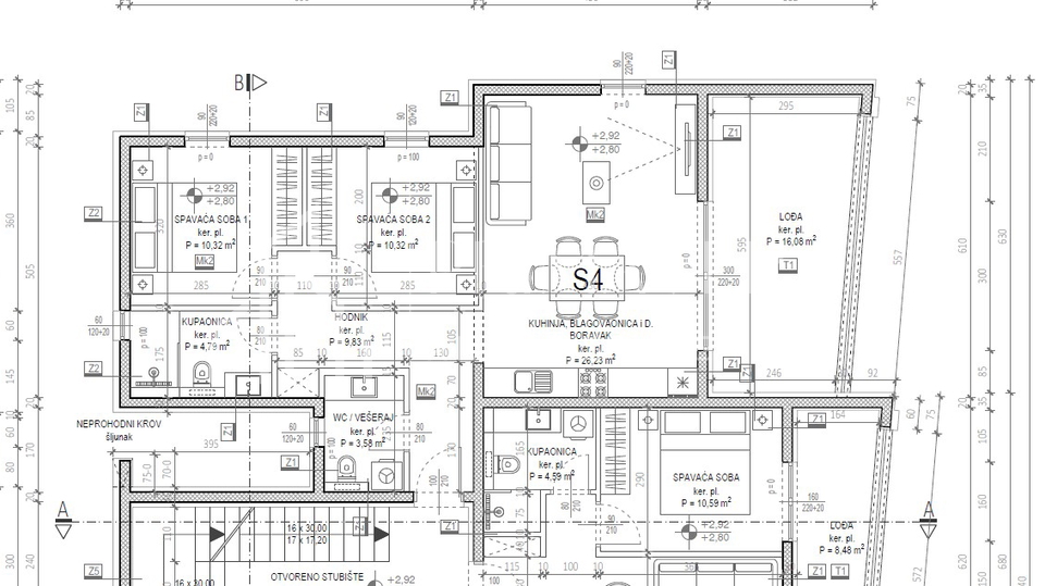 Apartment&comma; 85 m2&comma; For Sale&comma; Zadar - Bili brig
