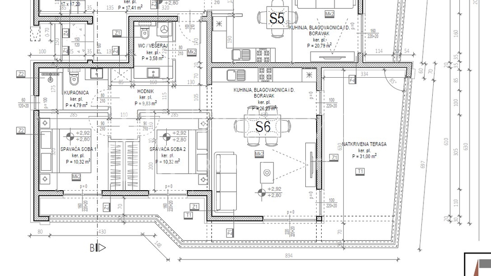 Apartment&comma; 88 m2&comma; For Sale&comma; Zadar - Bili brig