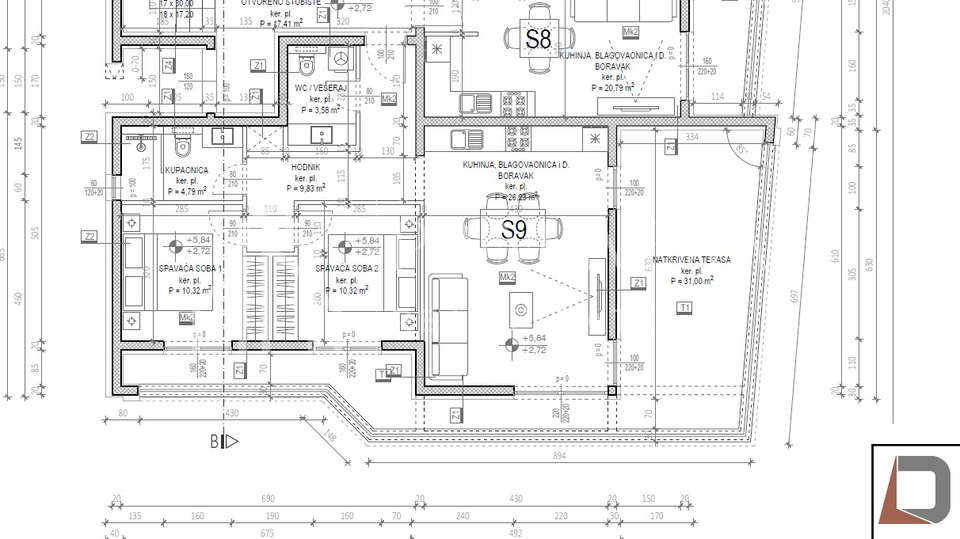 Apartment&comma; 115 m2&comma; For Sale&comma; Zadar - Bili brig