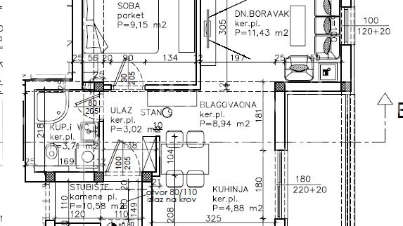 Borik, novogradnja, jednosobni stan na 2. katu , S9