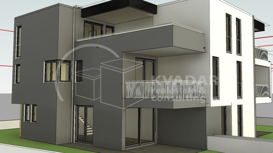 Novi Projekt Dalmatinka - Stan 3etažni - 2 terase i  balkon - veliki vrt - 2 parkirna mjesta
