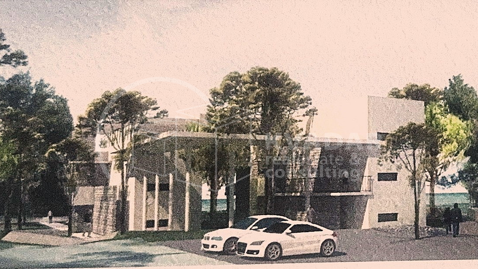 Gra&dstrok;evinski teren s projektom u prvom redu do mora i ure&dstrok;ene pla&zcaron;e - Stubalj&comma; Bilice kod &Scaron;ibenika