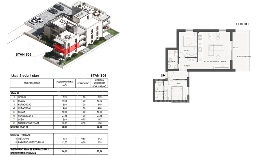 Apartment&comma; 72 m2&comma; For Sale&comma; Privlaka - Sabunike