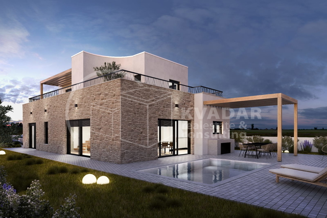 Prodaje se luksuzna vila u Vodicama s bazenom/ Novogradnnja / 176 m2     Luxury villa in Vodice with a pool for sale/ 176 m2