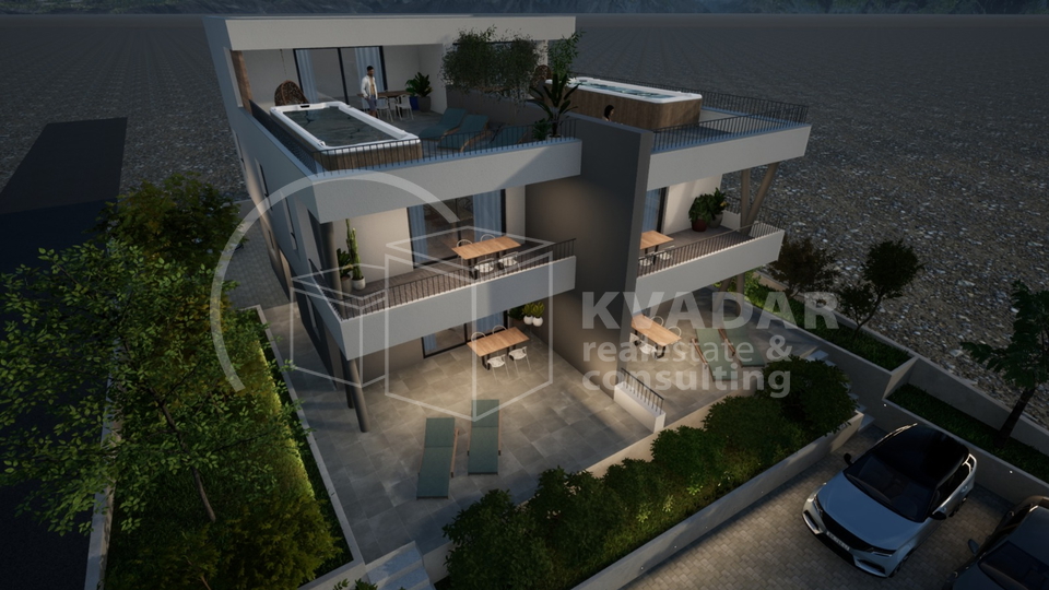Prodaje se luksuzni 3- sobni stan u Vodicama površine 86 m2 / S 2 /Top lokacija / Novogradnja