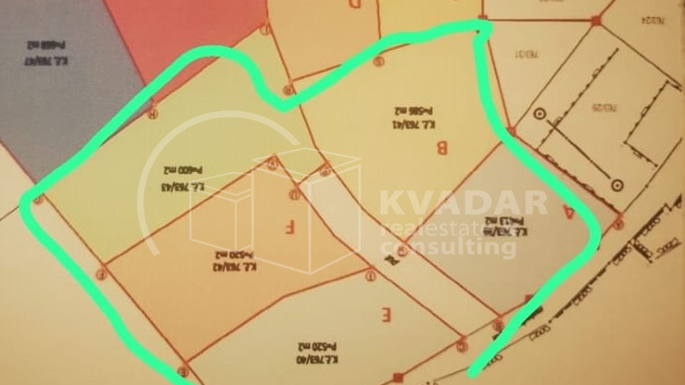 Building plot in the center of the village with a view of the bay - Bilice - Vrulje