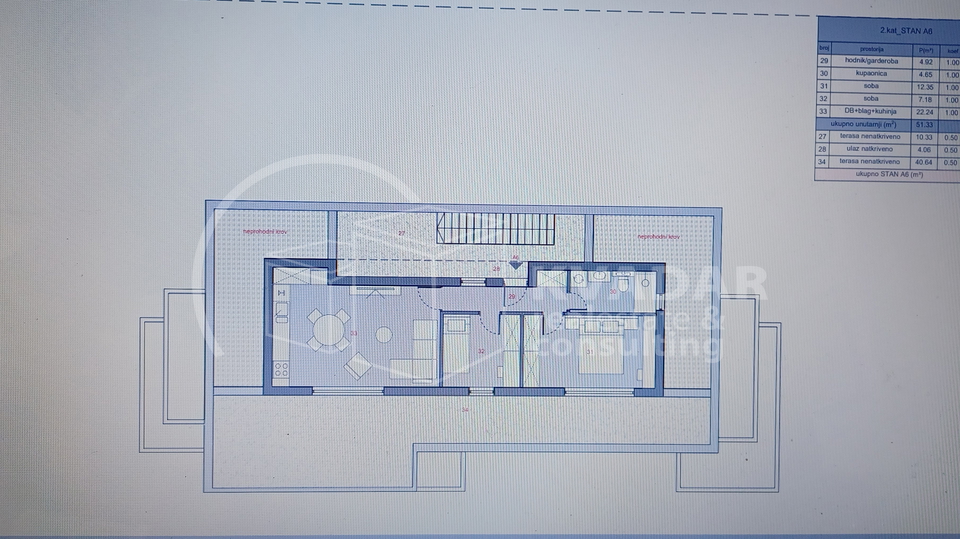 NOVI PROJEKT Kaštel Kambelovac - penthouse na zadnjoj etaži 51,33m2 + terasa 55m2!