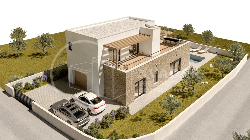 Prodaje se luksuzna vila u Vodicama s bazenom/ Novogradnnja / 176 m2     Luxury villa in Vodice with a pool for sale/ 176 m2