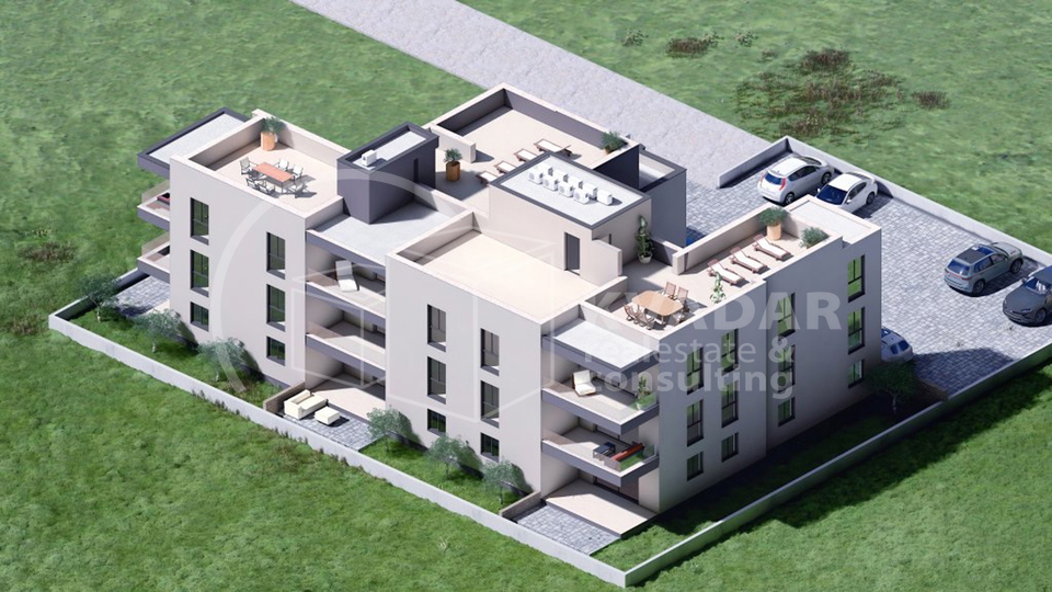 NOVOGRADNJA &ast;&ast;&ast; PRODAJA STAN&comma; PRIVLAKA SABUNIKE S04&lowbar; ZGRADA S LIFTOM - POGLED NA MORE I PLANINE - 500 metara do mora