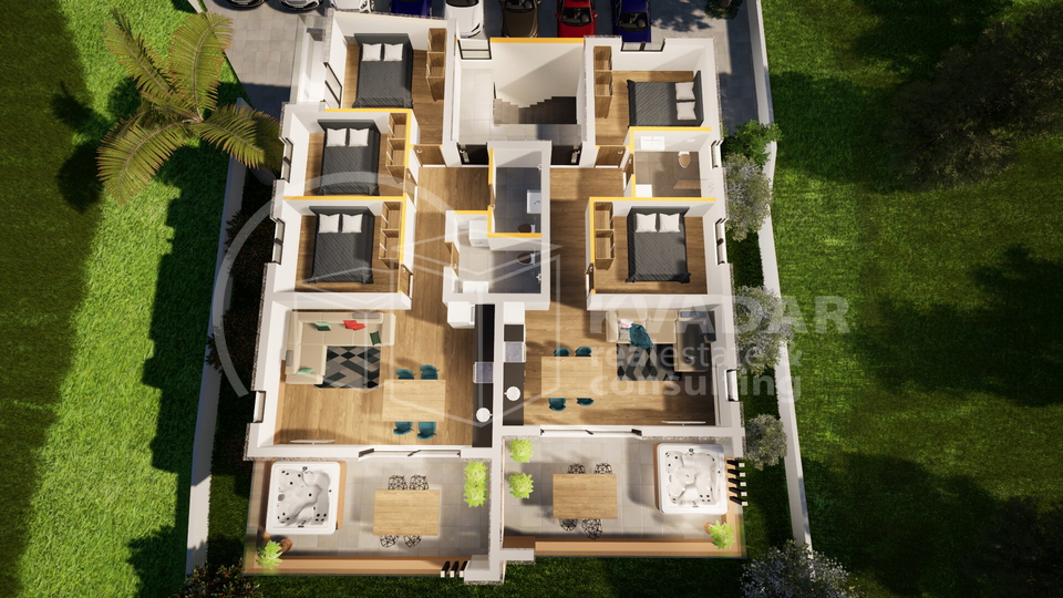 Prodaje se luksuzan stan u Vodicama površine 82 m2/ S2 / Novogradnja / 200 m od plaže