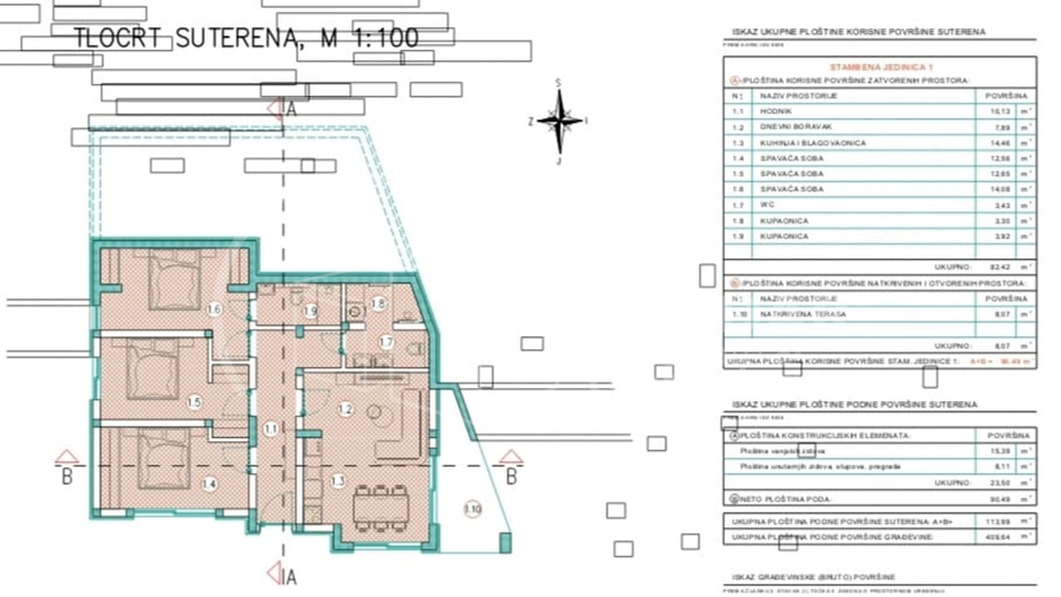 Vodice/ Prodaje se luksuzan stan / 111m2 sa pogledom na more***