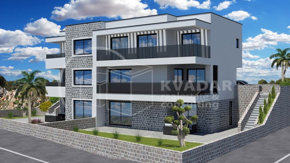 BEZ  PROVIZIJE &ast;&ast;&ast;&sol;Prodaje se luksuzni apartman-stan u Vodicama s bazenom &sol;147 m2&sol; Novogradnja&sol; Predivan pogled na more &excl;&excl;&excl;