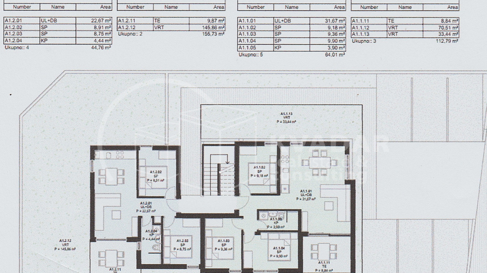 Novi Projekt Dalmatinka - Stan 3S + DB -  terasa i 2 vrta - parkirno mjesto