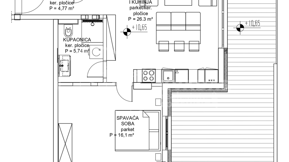 BEZ PROVIZIJE&ast;&ast;&ast;PODSUSED&sol;odli&ccaron;na novogradnja stan S13 tre&cacute;i kat 2sobni &plus; velika terasa 33m2 &plus; parking&excl;