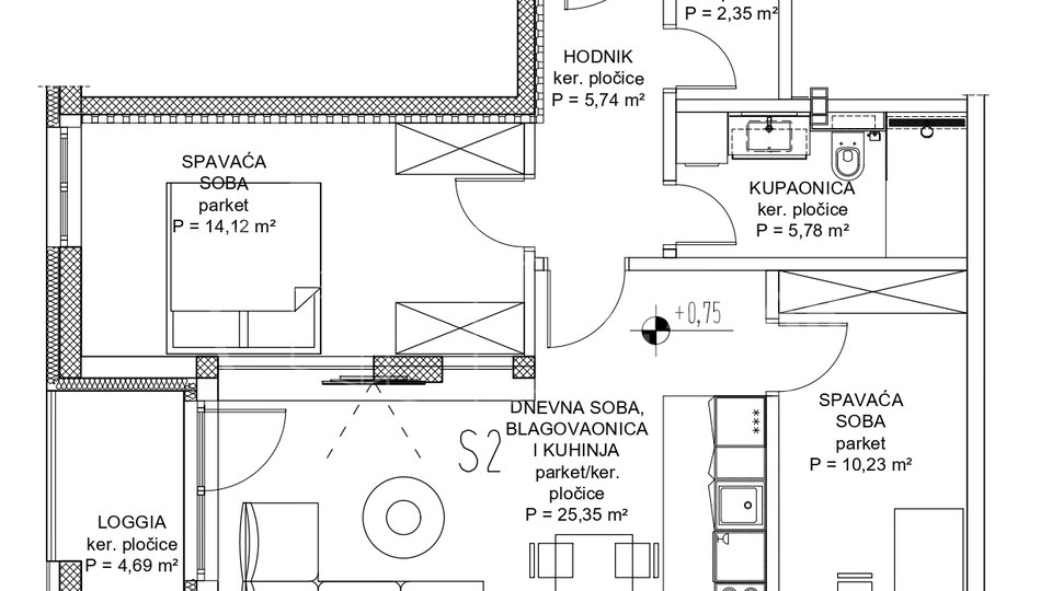 BEZ PROVIZIJE&ast;&ast;&ast;PODSUSED&sol;odli&ccaron;na novogradnja stan S2 prizemlje 67m2&plus;parking&excl;