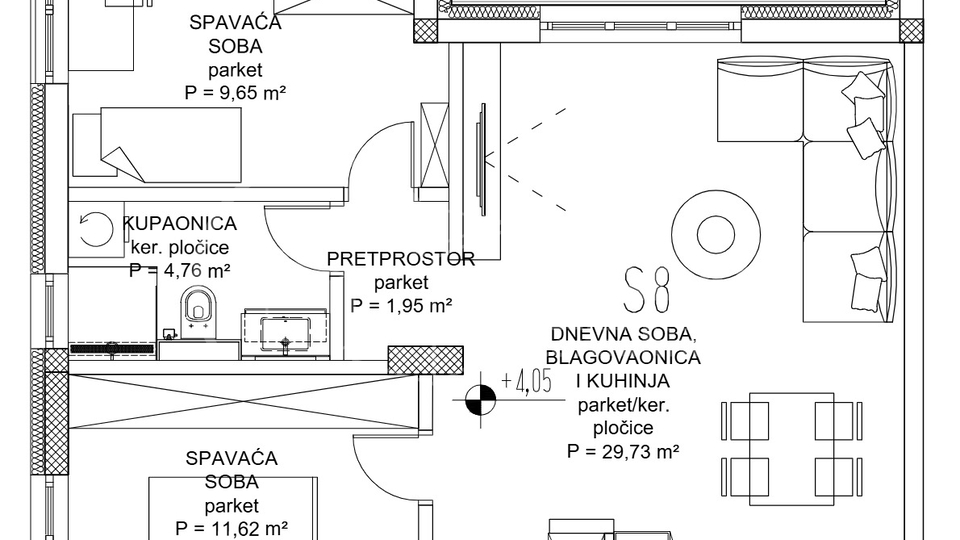 BEZ PROVIZIJE&ast;&ast;&ast;PODSUSED&sol;odli&ccaron;na novogradnja stan S8 prvi kat 67m2&plus;parking&excl;