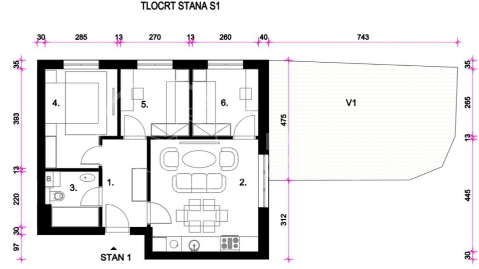 BEZ PROVIZIJE &sol; RESNIK &sol; NOVOGRADNJA &sol; STAN 55&period;65m2