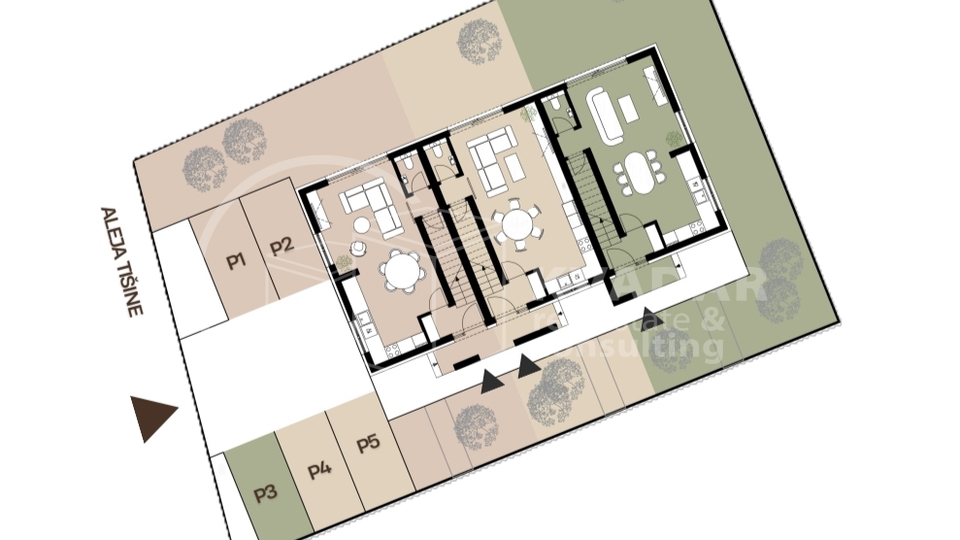 DUGO SELO &sol; TRIPLEX - MODERNA KU&Cacute;A U NIZU 104&comma;87 m2 &sol; 2800 eura&sol;m2