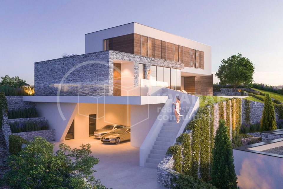 Prodaje se ekskluzivna VILA 1 s bazenom u Vodicama / 375 m2 /  Prekrasan pogled na more i arhipelag