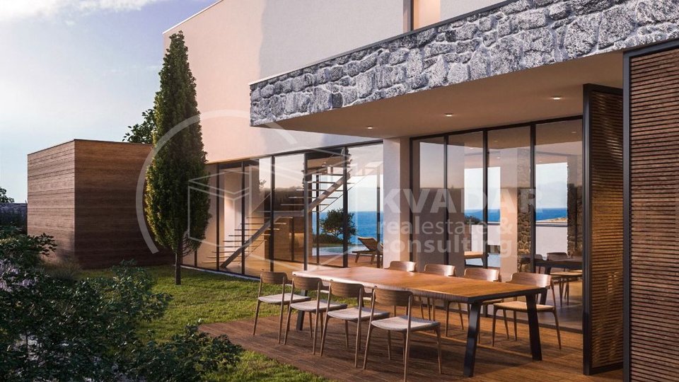 Prodaje se ekskluzivna VILA 1 s bazenom u Vodicama / 375 m2 /  Prekrasan pogled na more i arhipelag