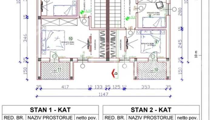 Vodice/ luksuzan dvoetažni apartman  u dvojnoj kući/ 86 m2 površine/ 15 m2 bazen