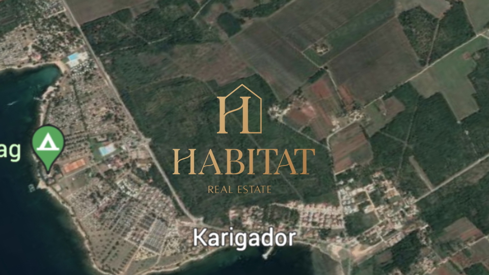 Istria, Karigador, building plot 7808m2, 300m from the sea, investment construction of apartments, holiday villas