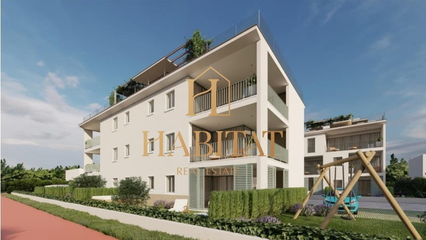 Istrien, Umag, Neubau, Wohnung 79m2, 2 Schlafzimmer, 400m vom Meer und Strand entfernt