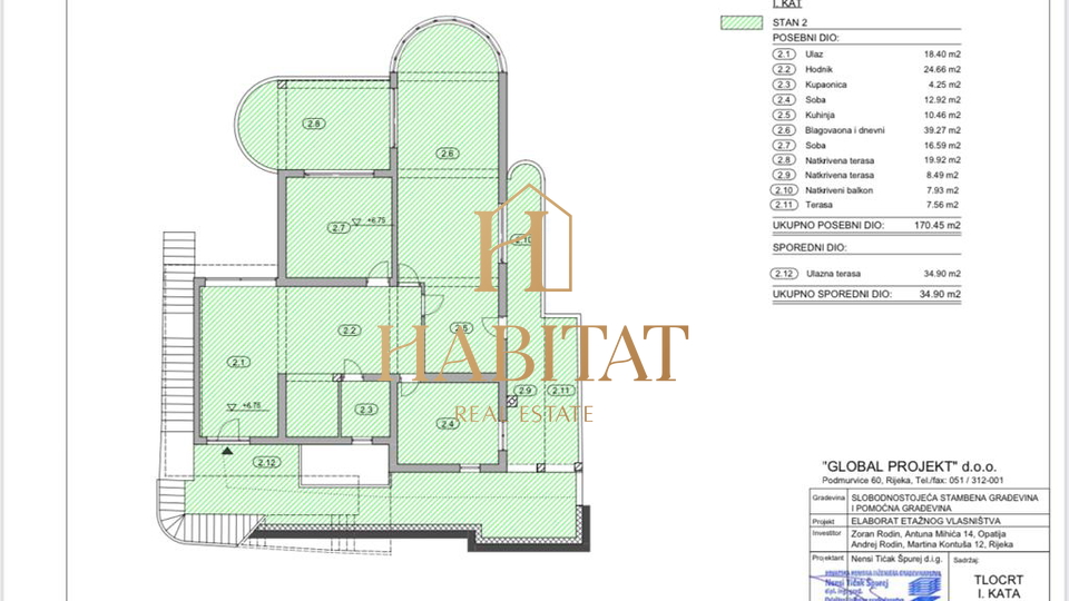 OPATIJA, ETAŽA VILLE, 150 M2