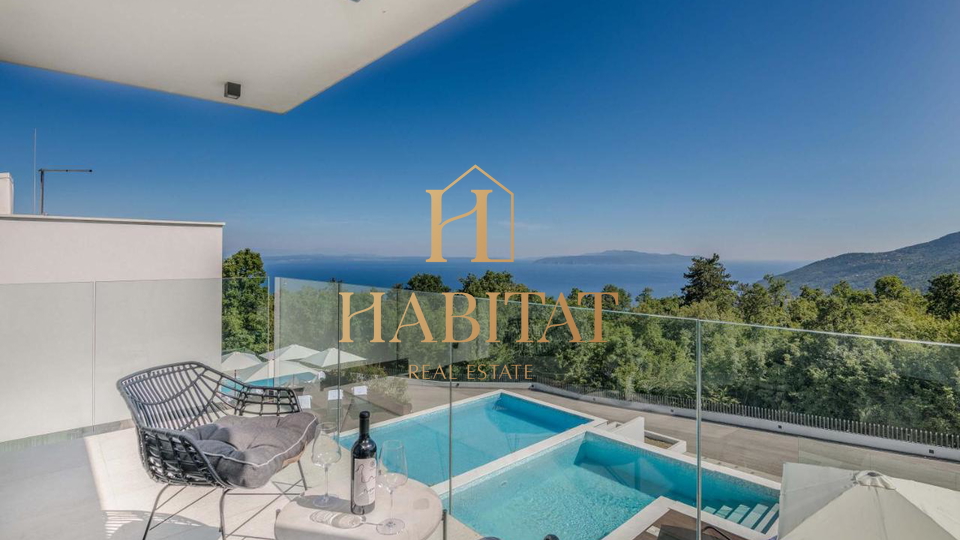 Opatija, vila, 180 m2, novogradnja, pogled na more, prodaja, 950 000 eur + PDV