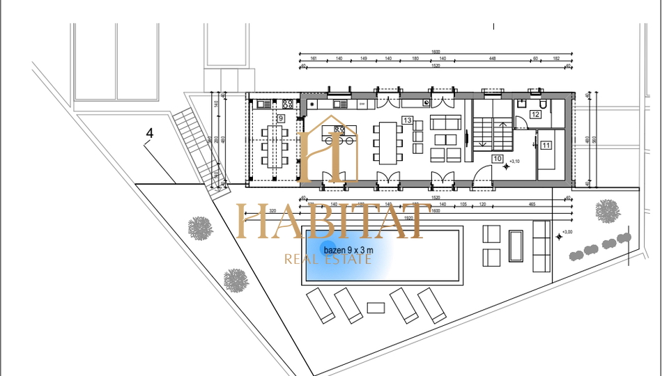 Groznjan , gradjevinska parcela 1.413m2, kompletna infrastruktura , idejno rjesenje