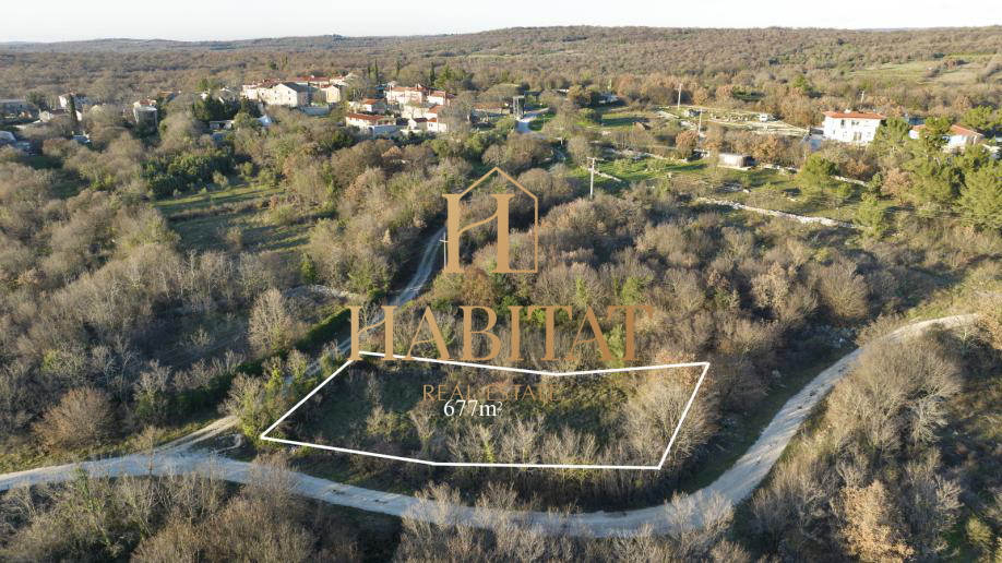 Istria, Canfanaro, Mrgani, terreno edificabile, 677 m2, 20 km da Rovigno, in vendita