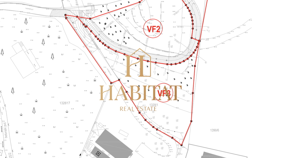 Insel Brac, Vela Farska, 40 m zum Meer, Baugrundstück 909 m2 mit Projekt, Baugenehmigung, einzigartige Lage