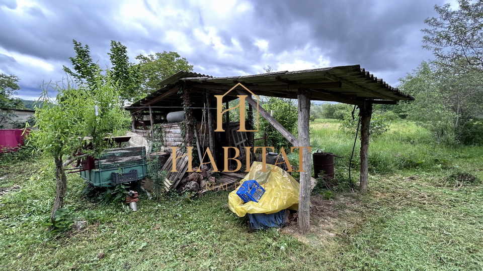 Istria, Plovania, casa doppia su un terreno edificabile di 721m2, 18857m2 di terreno agricolo, bosco